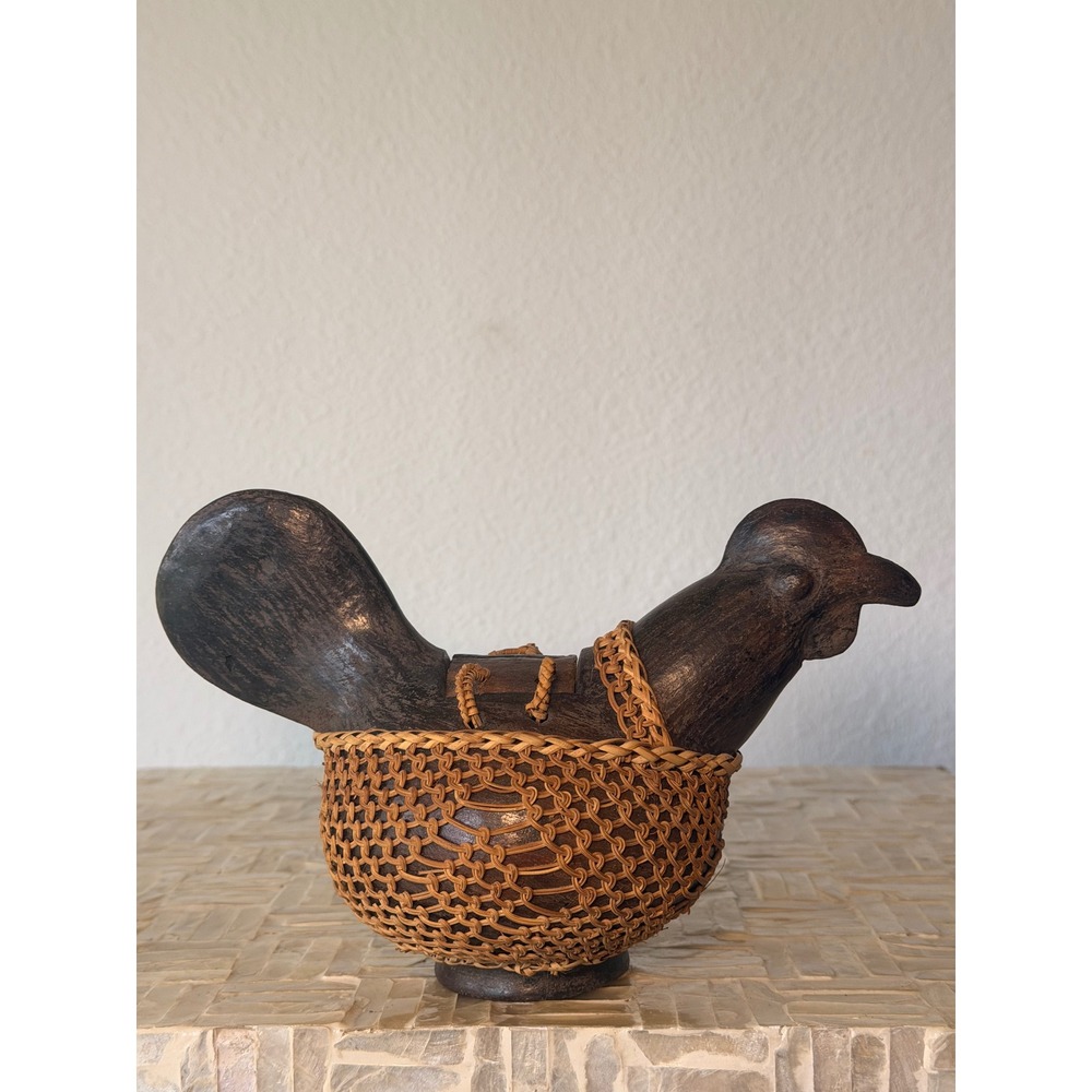 Vintage Trerra Cota Bird/ Chicken figure w/ access door
